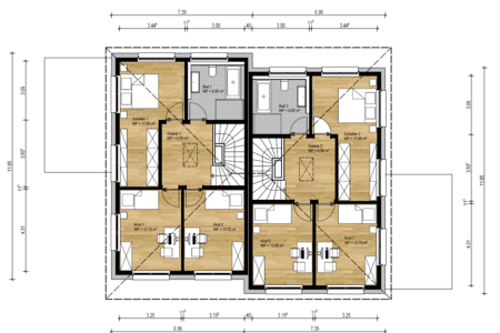 Doppelhaus Endebutt (Obergeschoss)