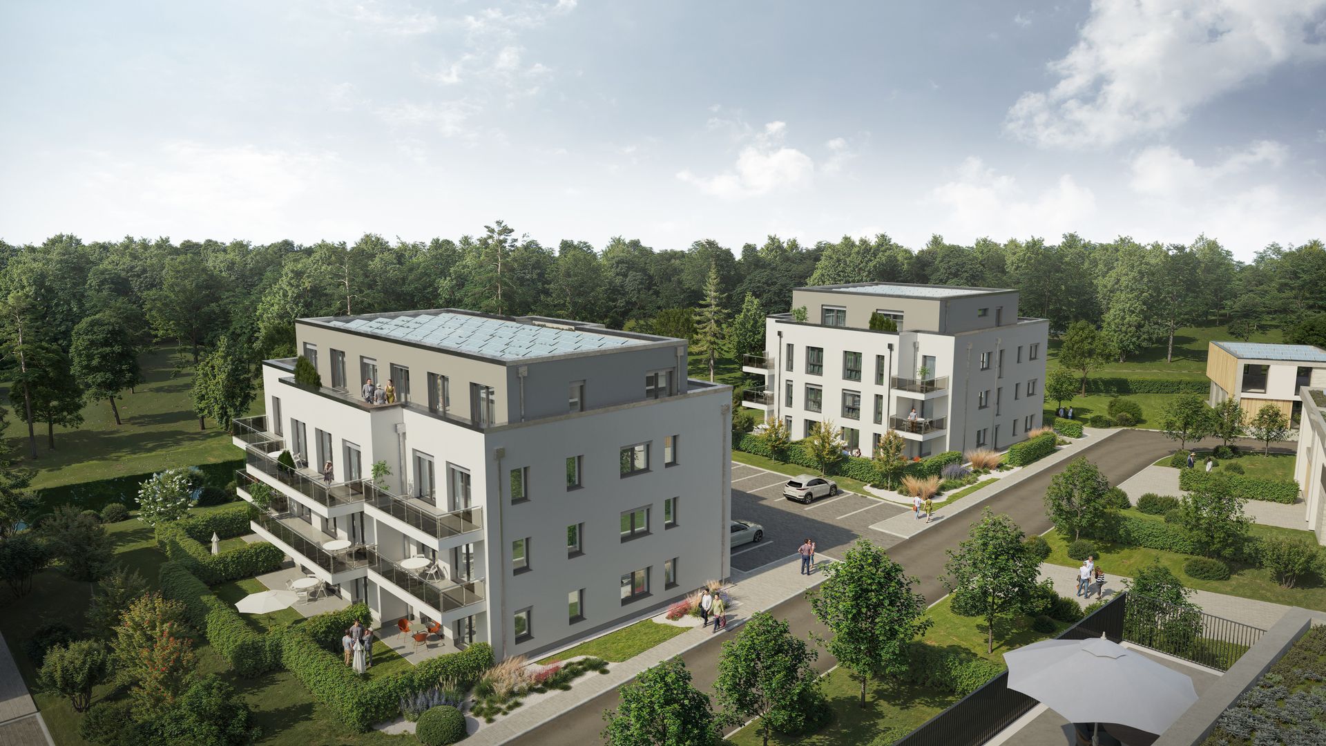 Außenansicht MFH 11 WE + MFH 7 WE